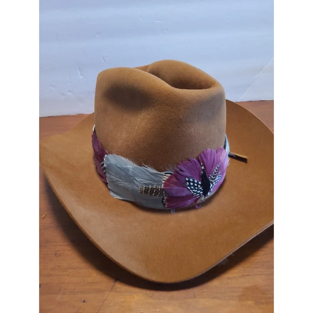 Pedigreed Registered Thoroughbred Velvet Like 10x Brown Cowboy Hat Size 7 1/8